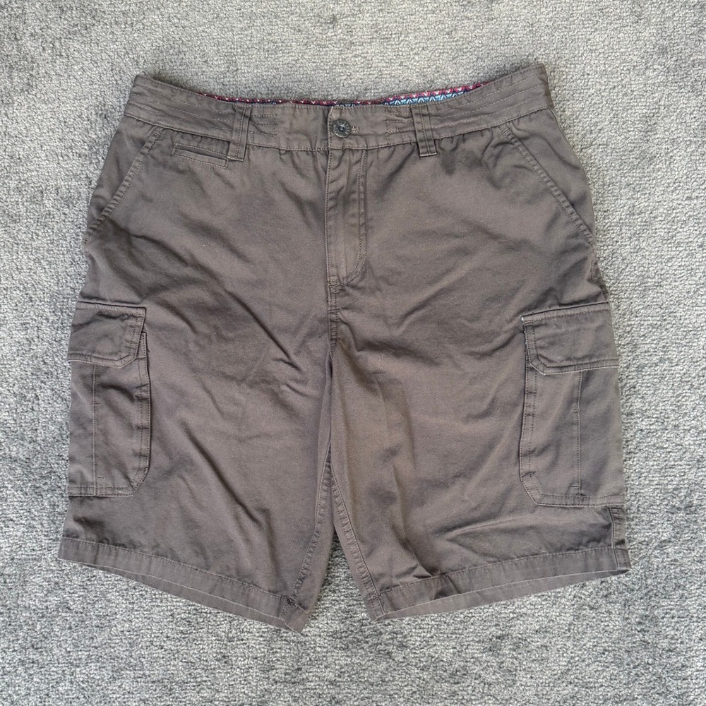 Buffalo David Bitton Mens Brown Cargo Shorts Size 32 Cotton Utility Hiking 3766
